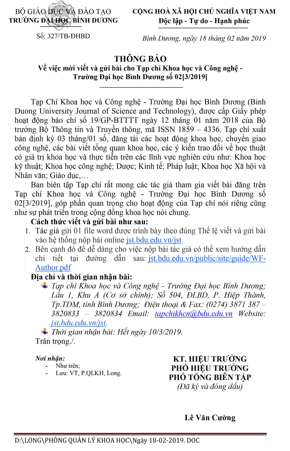 THONG BAO MOI VIET BAI